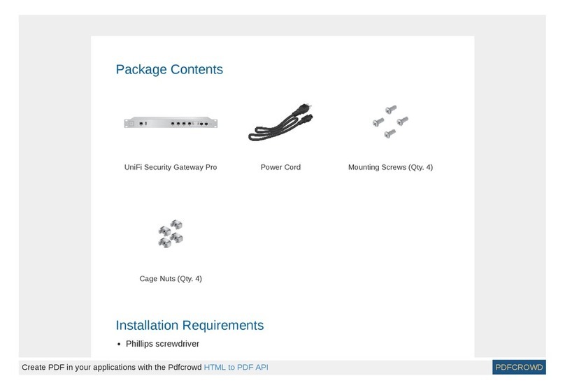 Uni-Fi Security Gateway Pro manual