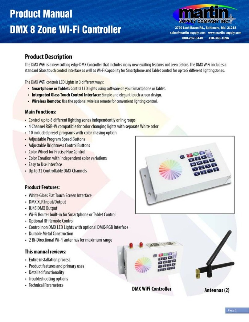 Martin DMX 8 Zone product manual