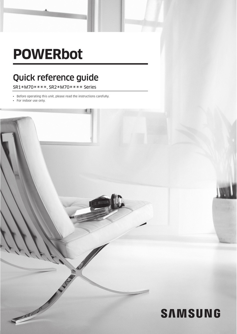 Samsung POWERbot SR1 M70 Series Quick reference guide