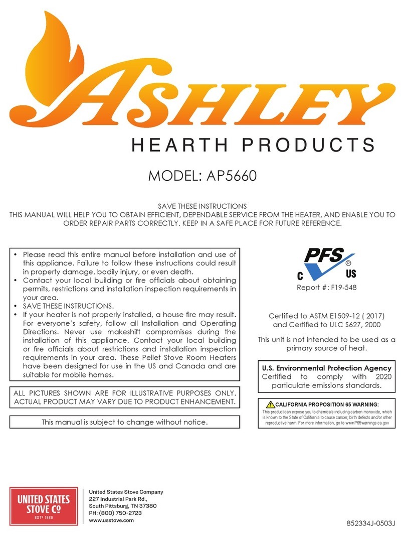 United States Stove Company Ashley AP5660 manual