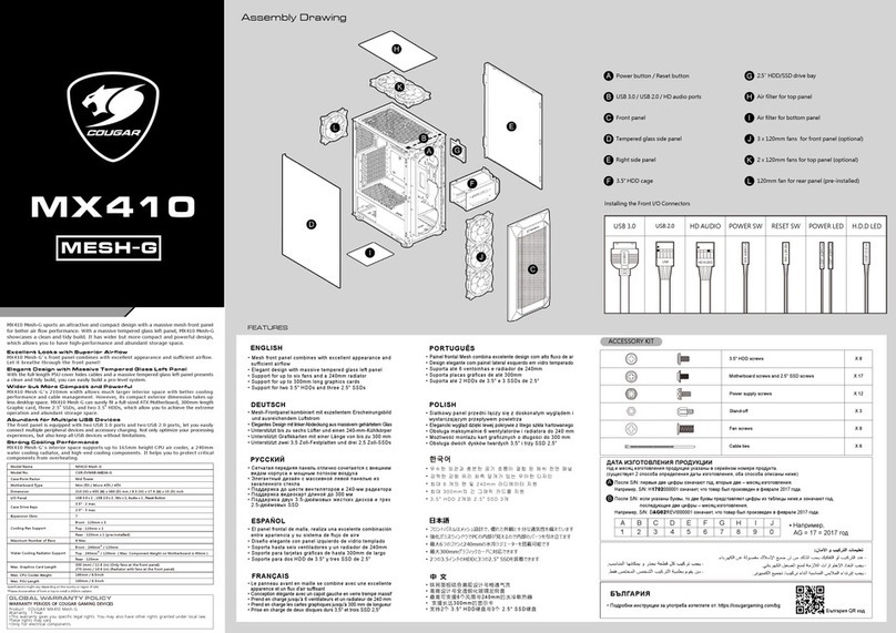 COUGAR MESH-G MX410 User manual COUGAR MESH-G MX410 User manual