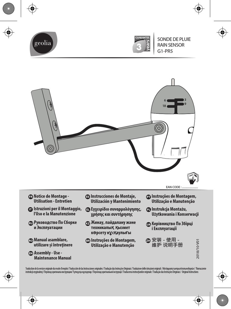 geolia G1-PR5 Assembly, Use, Maintenance Manual