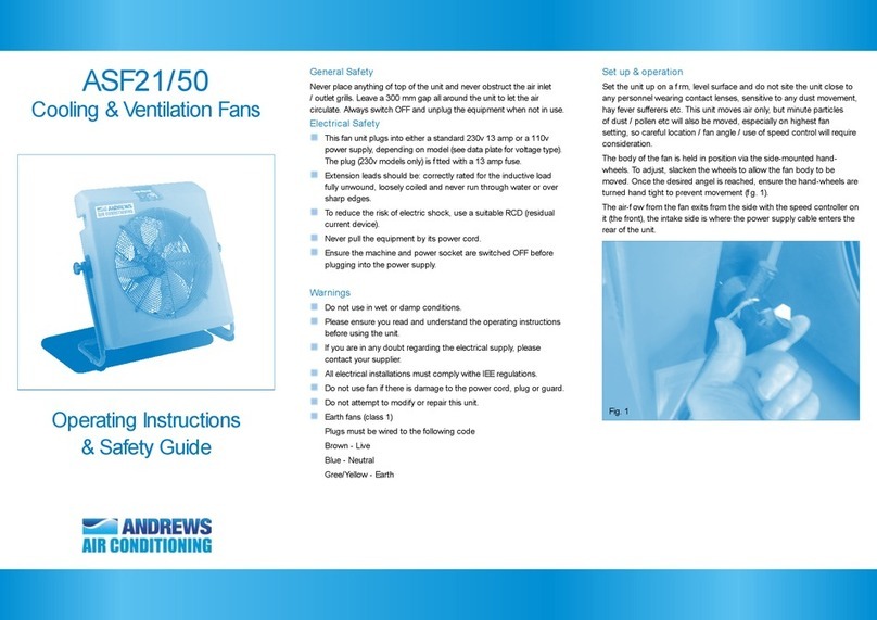 andrews ASF21 Operating instructions  & safety guide