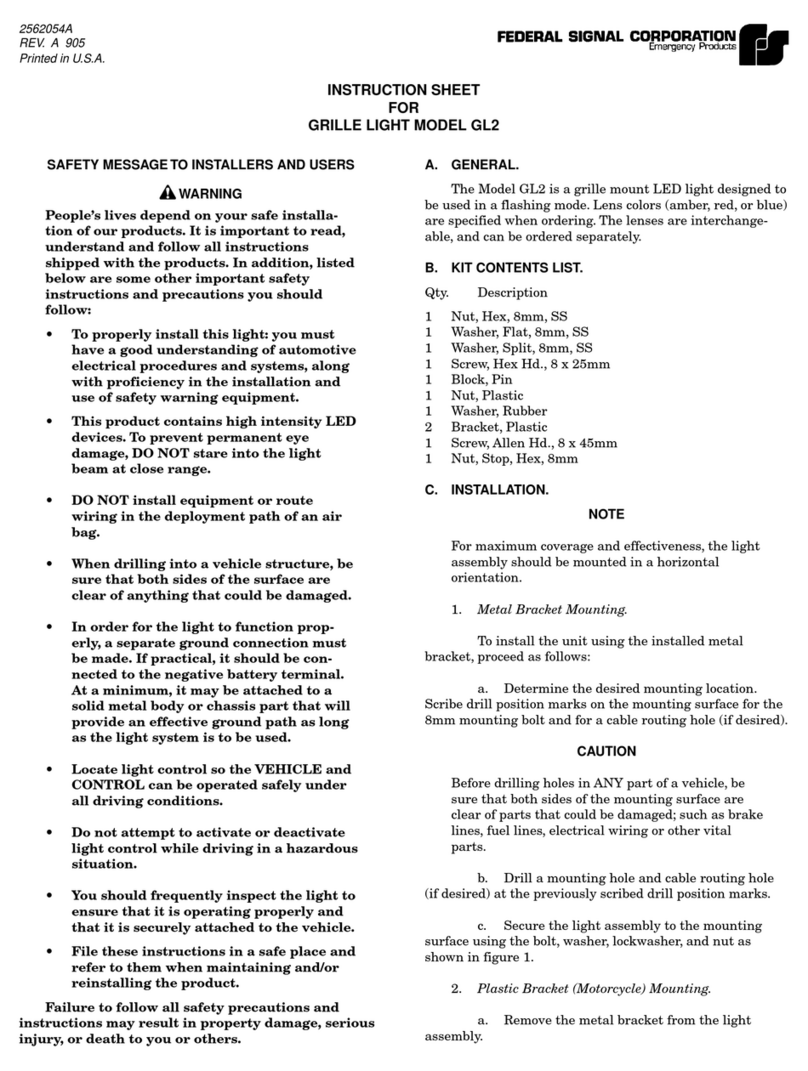 Federal Signal Corporation GL2 User manual