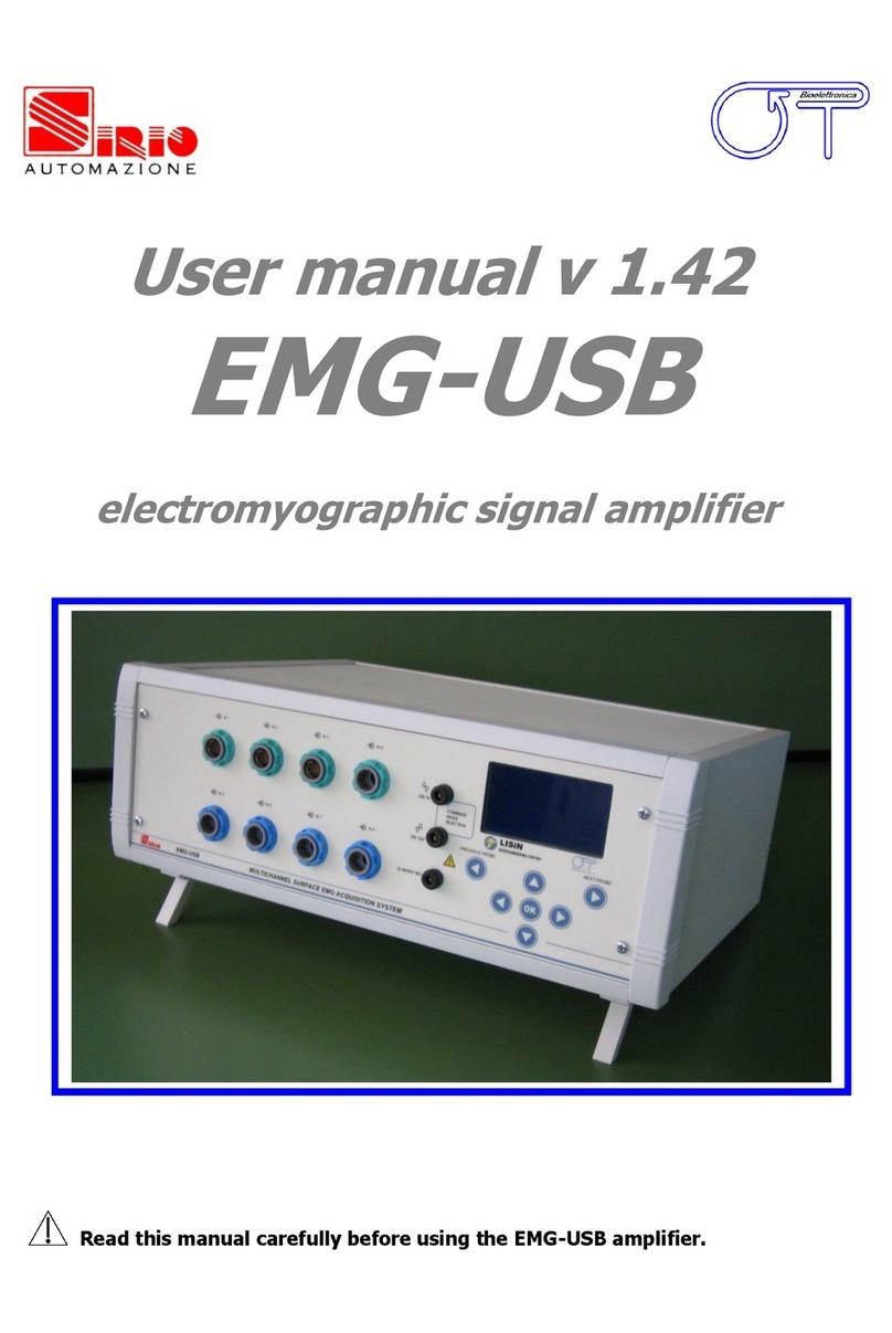 Sirio Antenne OT Bioelettronica EMG-USB user manual