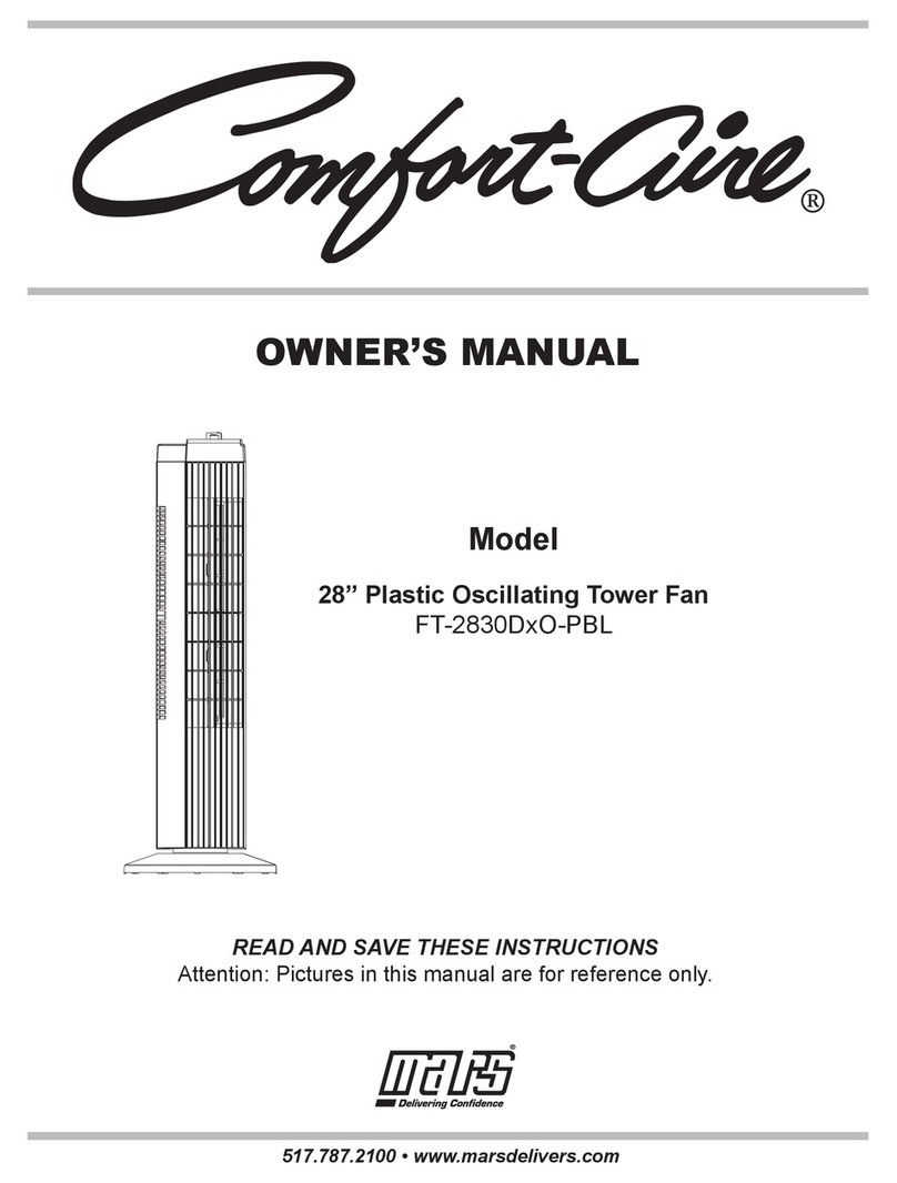 Comfortaire FT-2830DxO-PBL owner's manual