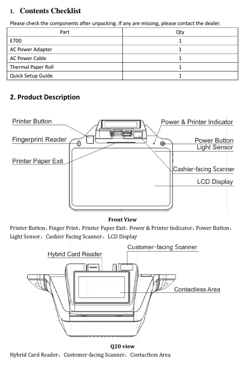 PAX Computer Technology E700 User manual