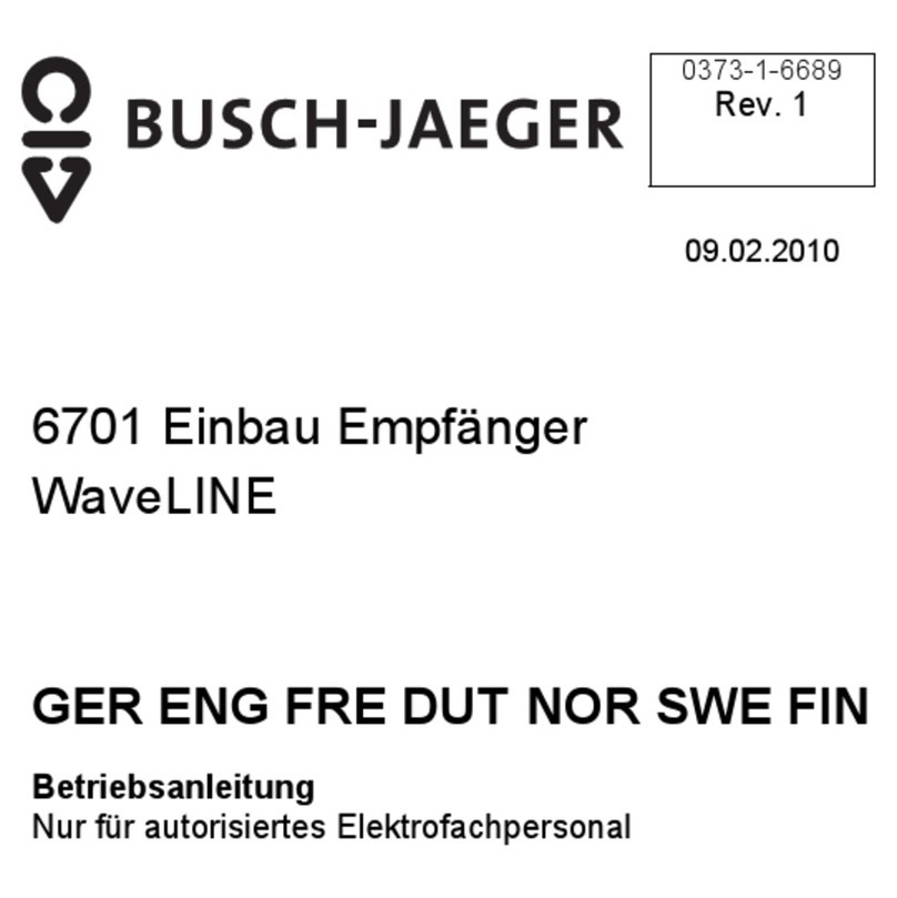 Busch-Jaeger WaveLINE 6701 manual