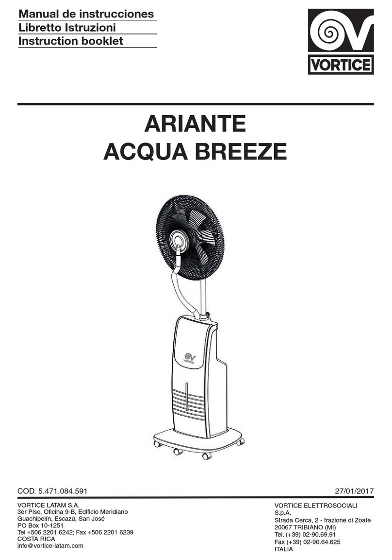 Vortice ARIANTE ACQUA BREEZE Instruction booklet