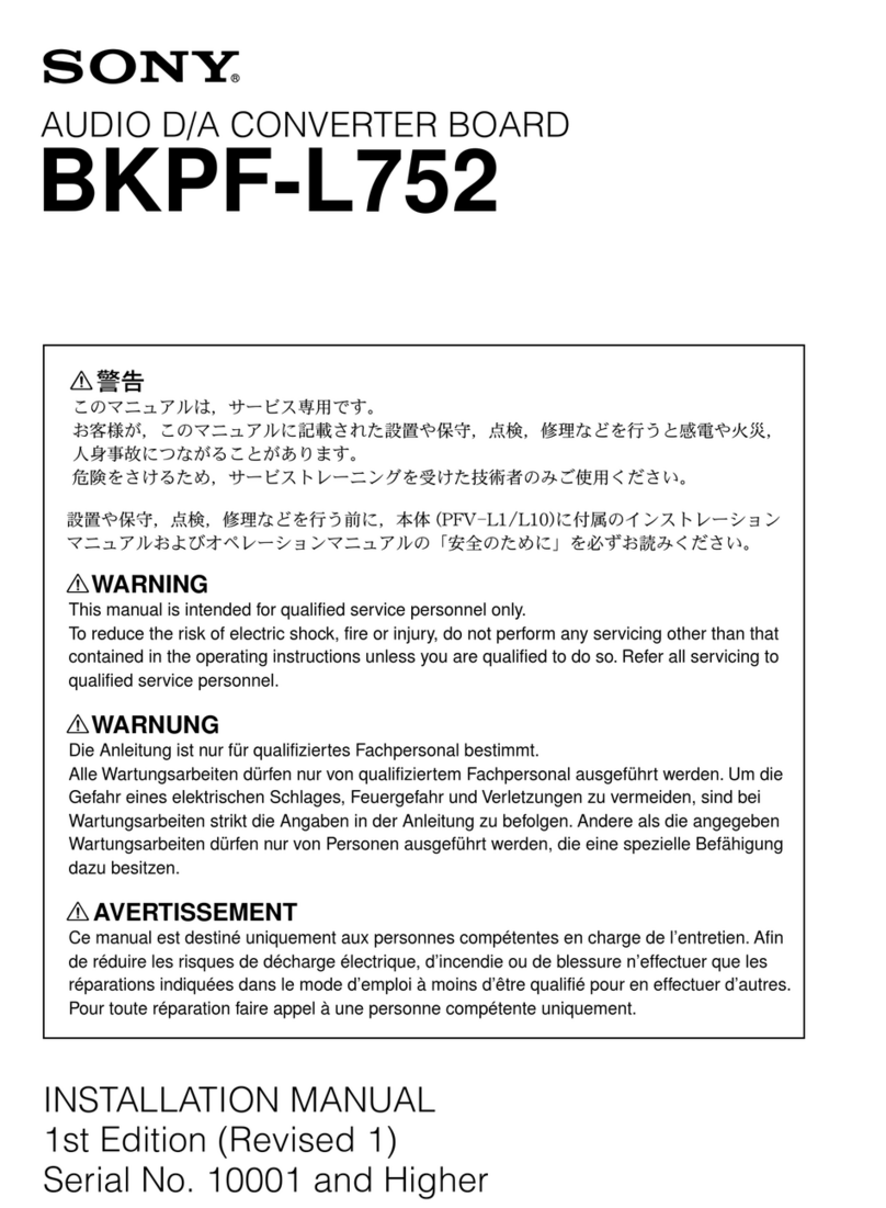 Sony BKPF-L752 User manual
