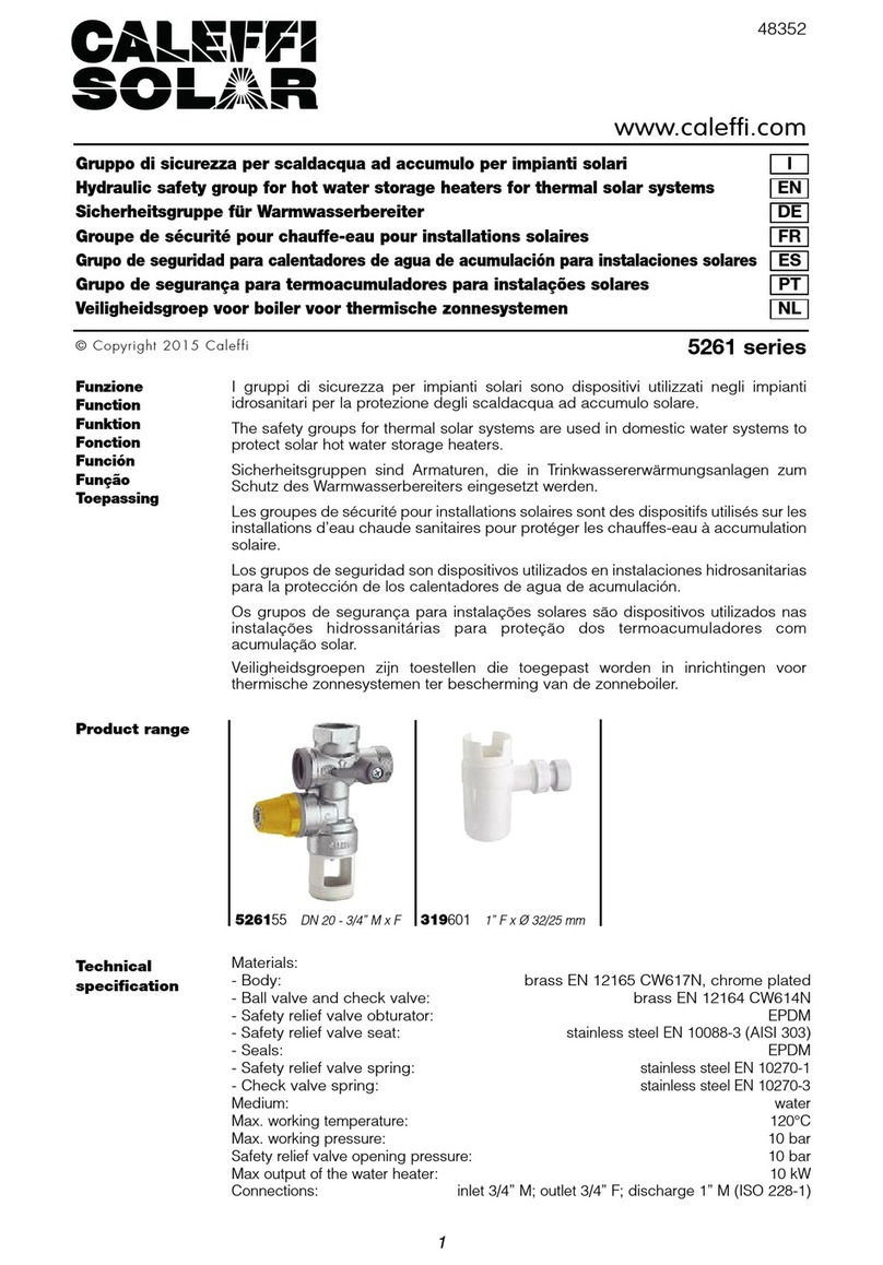 Caleffi solar 5261 Series manual