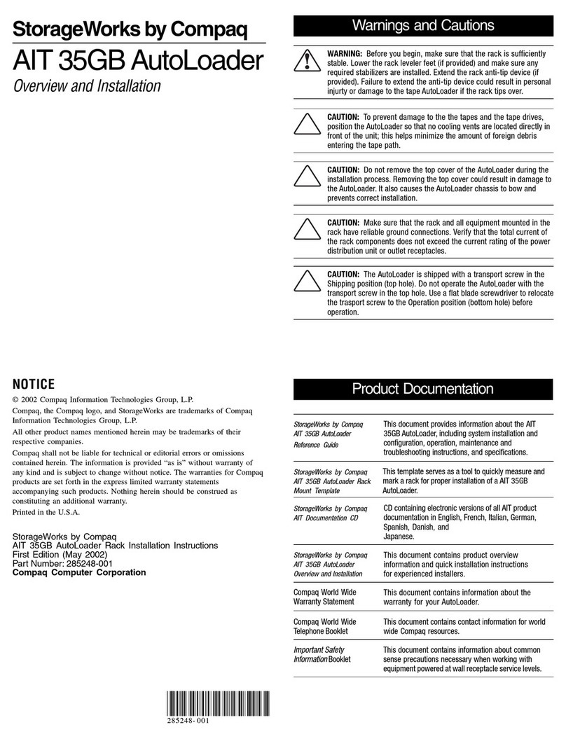 Compaq StorageWorks AIT 35GB AutoLoader Installation guide