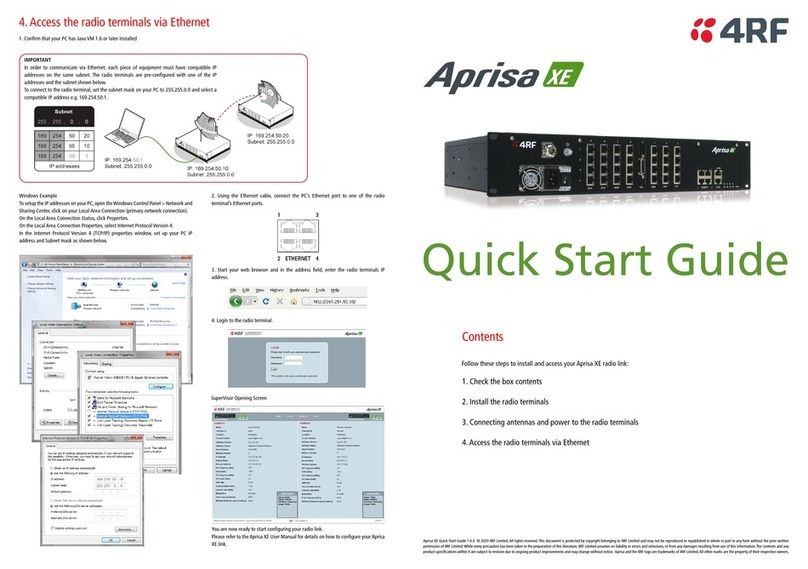 4RF Aprisa XE User manual