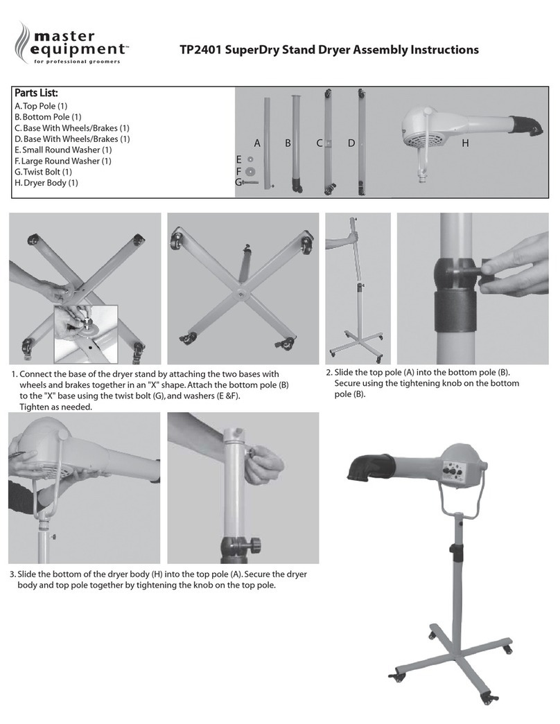 Master equipment SuperDry TP2401 Assembly instructions