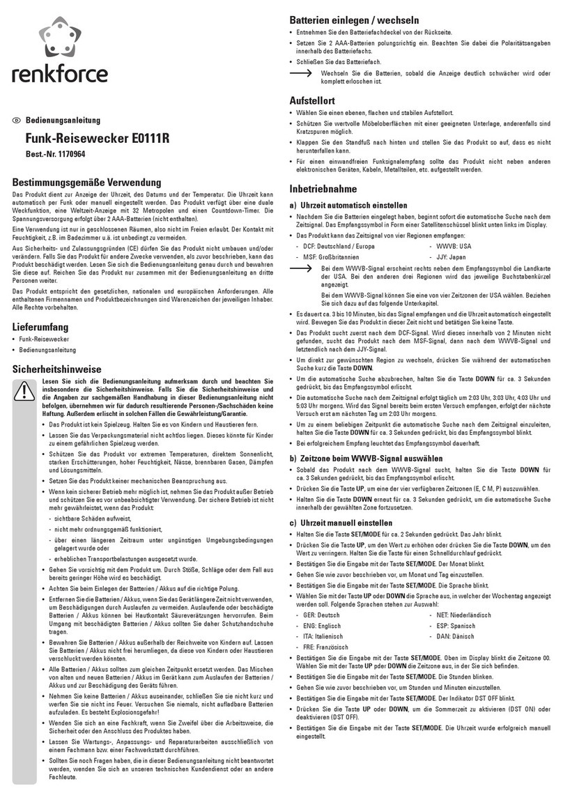 Renkforce E0111R manual