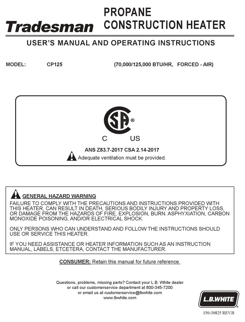 Tradesman CP125 User's manual and operating instructions Tradesman CP125 User's manual and operating instructions