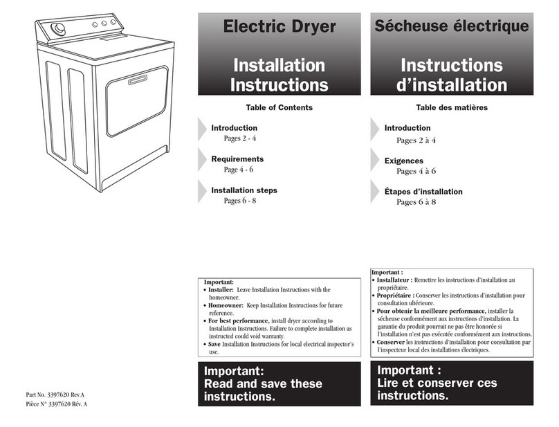 Whirlpool YLER4634EQ2 installation instructions