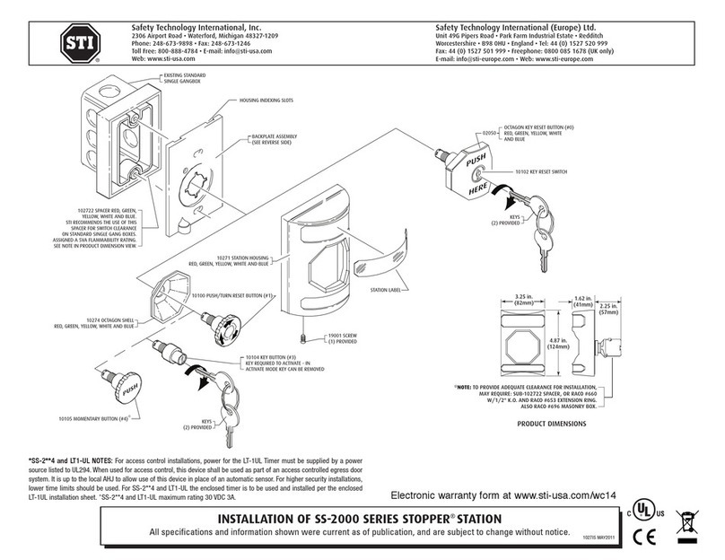 STI STOPPER SS-2000 Series Installation