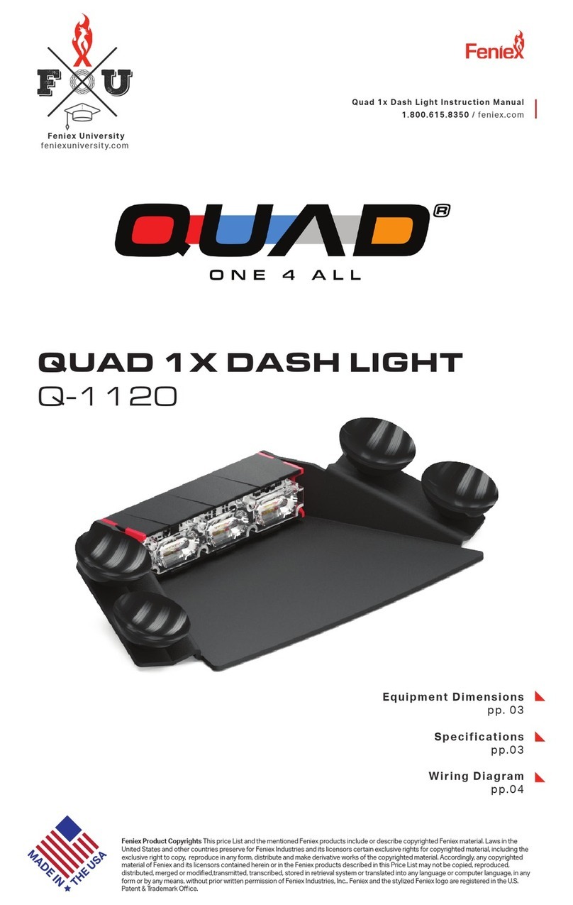 Feniex QUAD 1X DASH LIGHT User manual