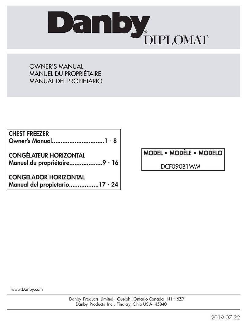Danby Diplomat DCF090B1WM owner's manual