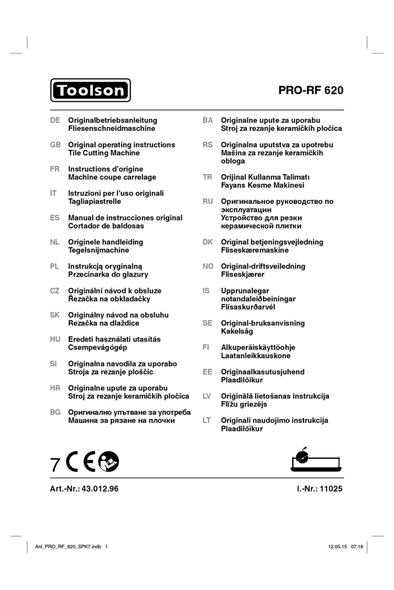 Toolson PRO-RF 620 Original operating instructions