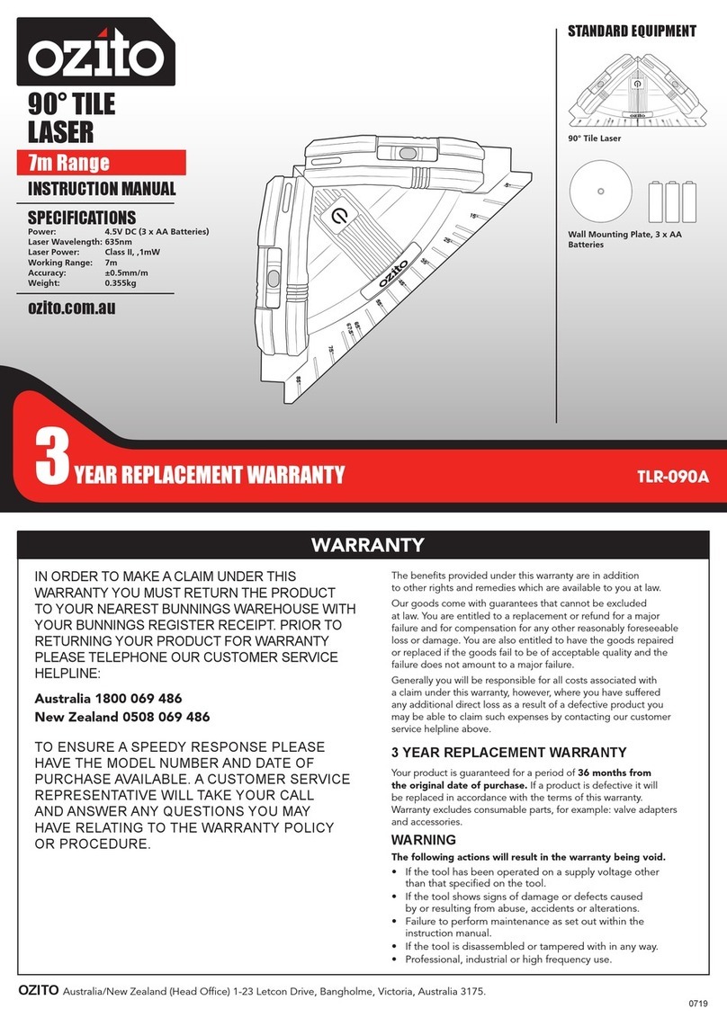Ozito Hero SQ TLR-090A instruction manual