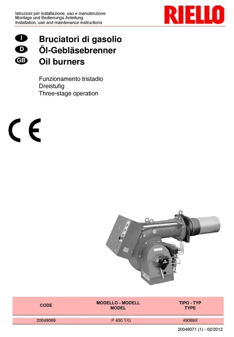 Riello P 140 T/G Quick start guide