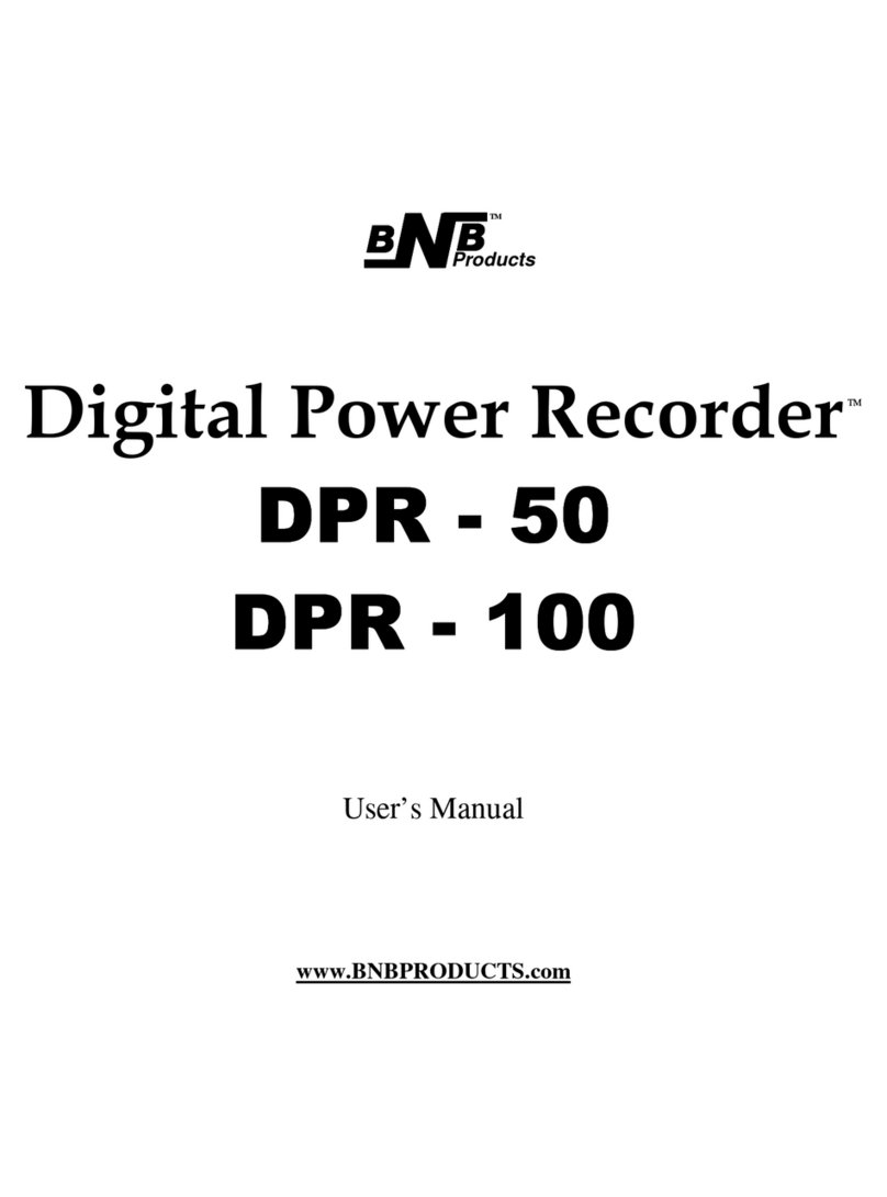 BNB Products Digital Power Recorder DPR-50 user manual