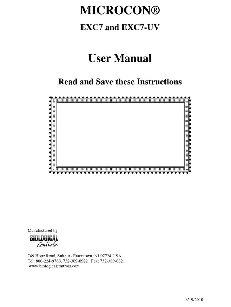 Biological Controls MICROCON EXC7 user manual