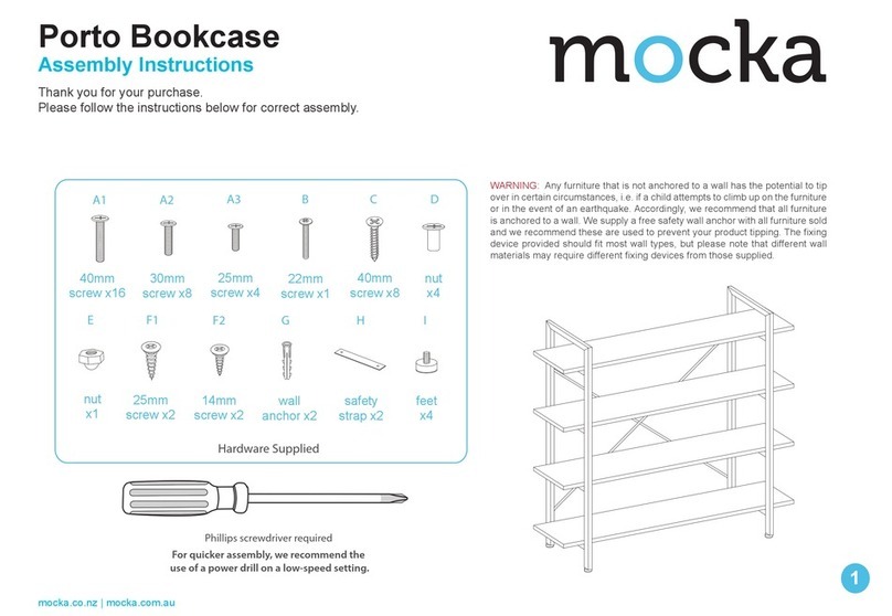 Mocka Porto Bookcase User manual Mocka Porto Bookcase User manual