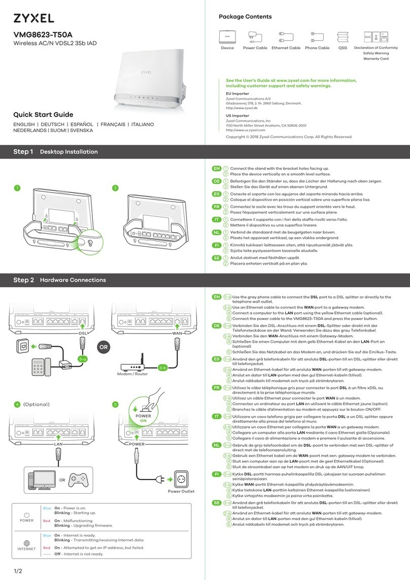 ZyXEL Communications VMG8623-T50A User manual ZyXEL Communications VMG8623-T50A User manual
