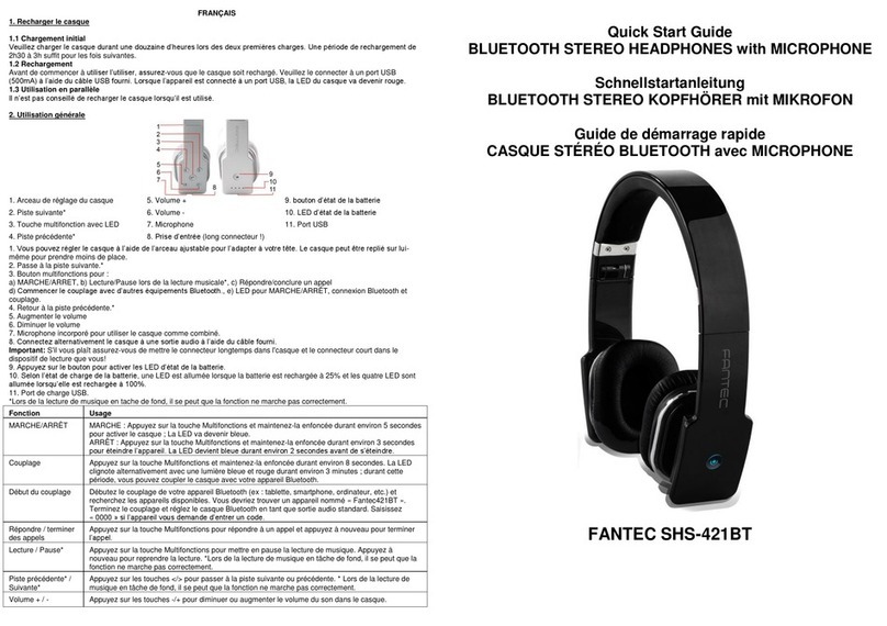 Fantec SHS-421BT quick start guide