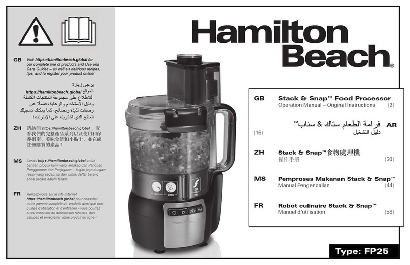 Hamilton Beach Stack & Snap 70720G-SAU User manual