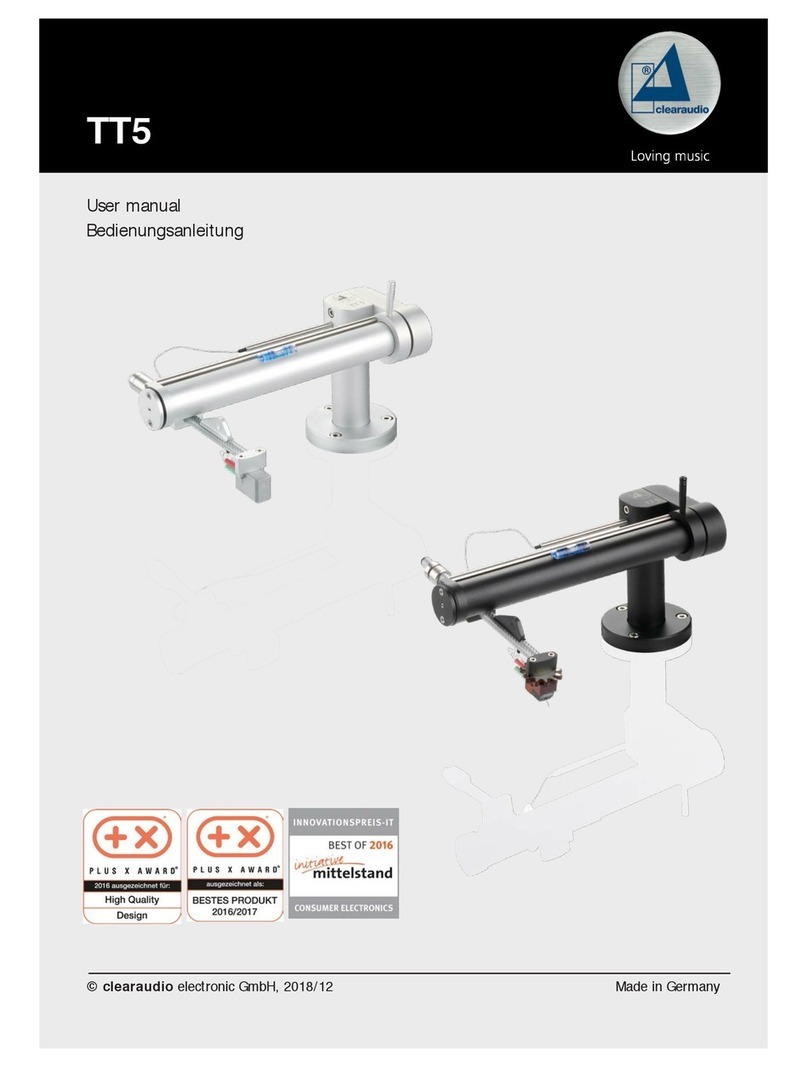 Clearaudio TT5 user manual