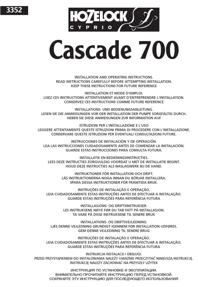 Hozelock Cyprio Cascade 700 User manual