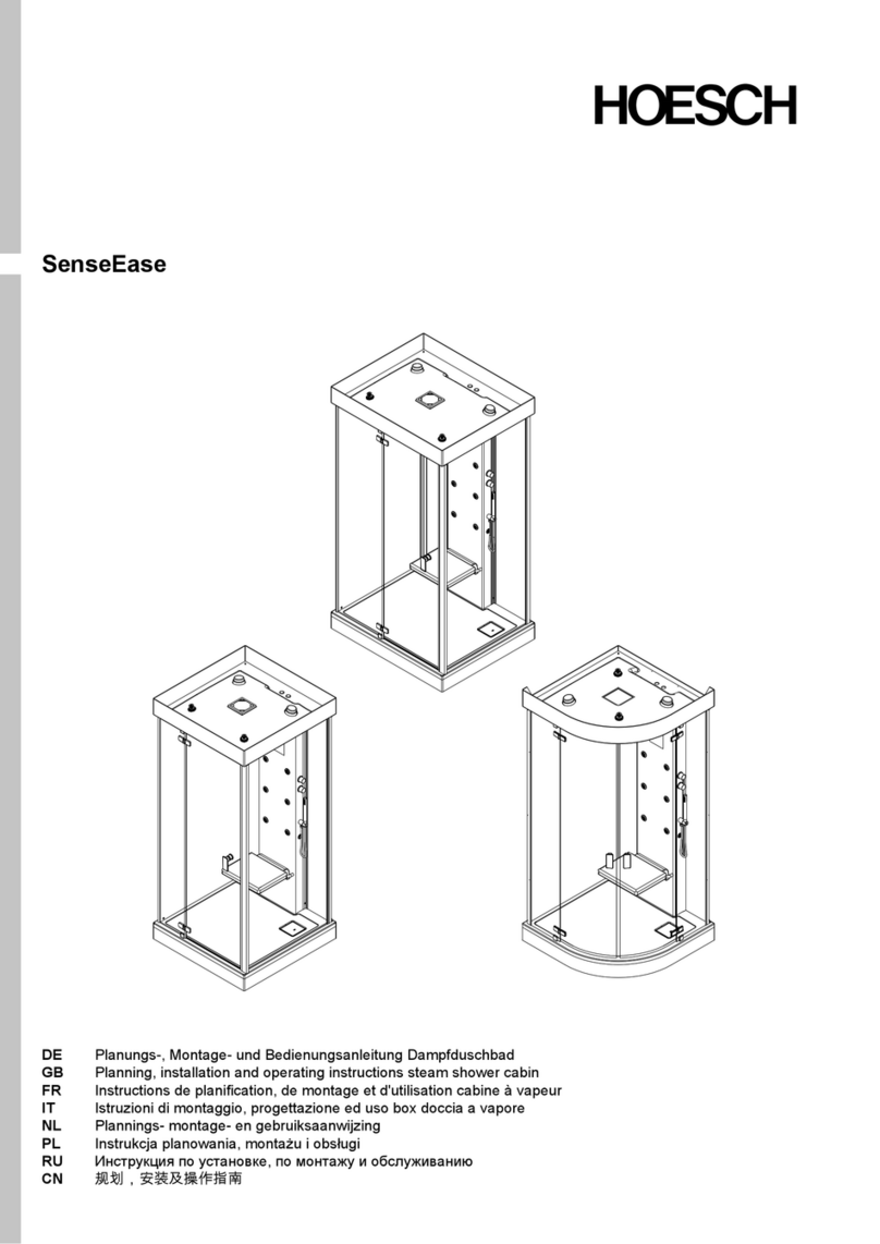 HOESCH SenseEase Planning, installation and operating instructions