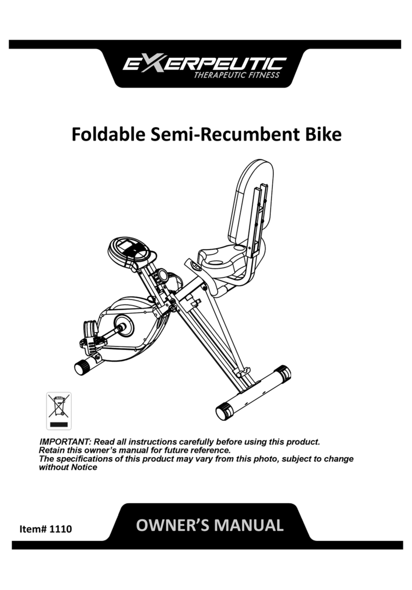 Exerpeutic 1110 User manual Exerpeutic 1110 User manual