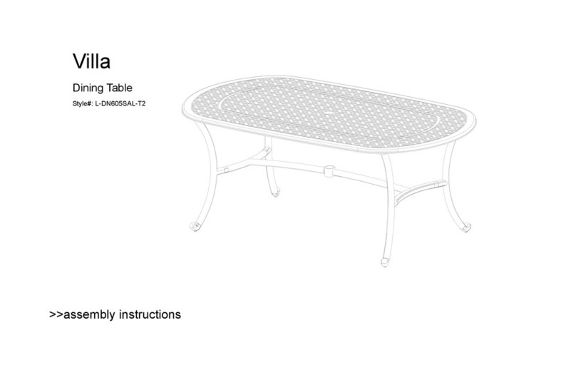Sunjoy Villa Dining Table L-DN605SAL-T2 User manual Sunjoy Villa Dining Table L-DN605SAL-T2 User manual