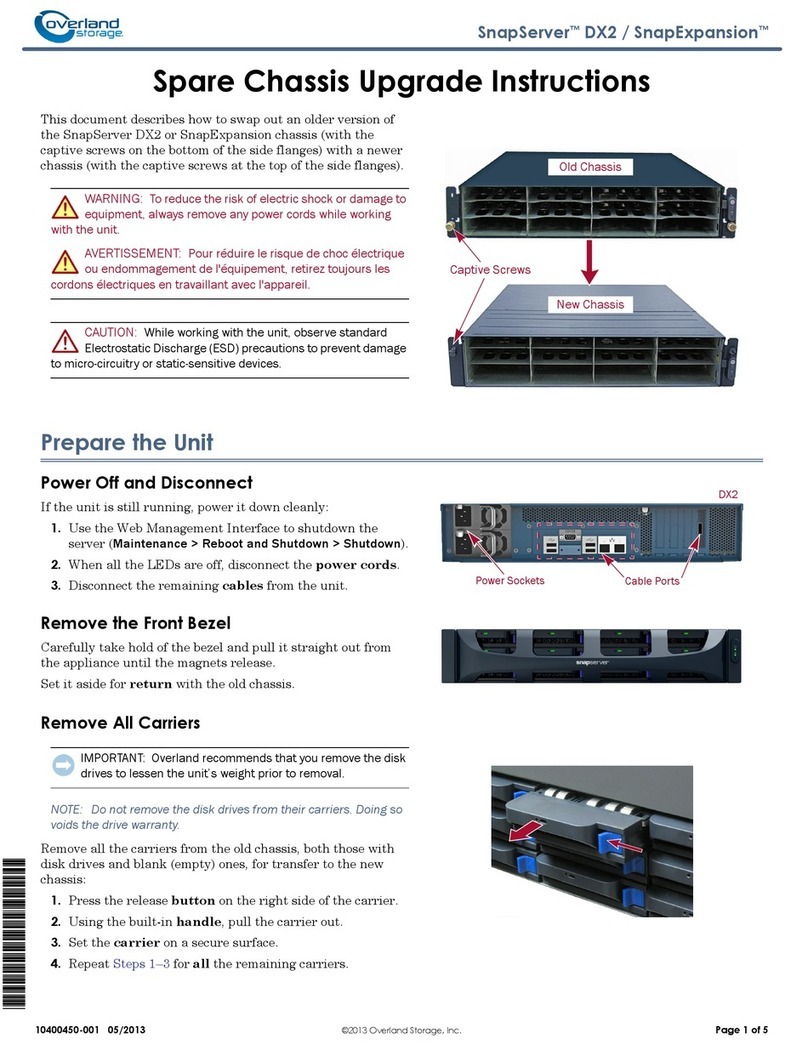 Overland Storage SnapServer DX2 Upgrade instructions