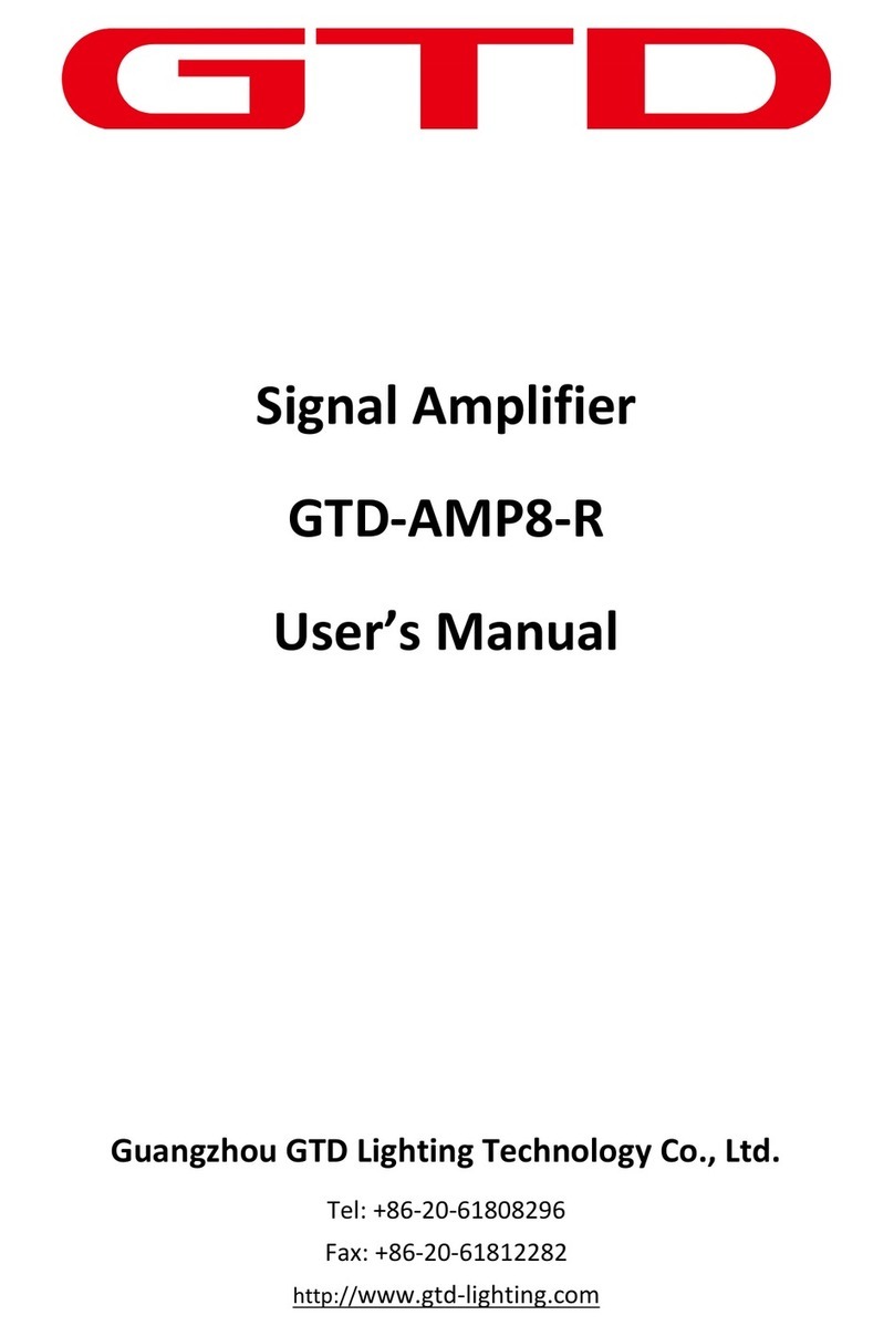 GTD GTD-AMP8-R user manual