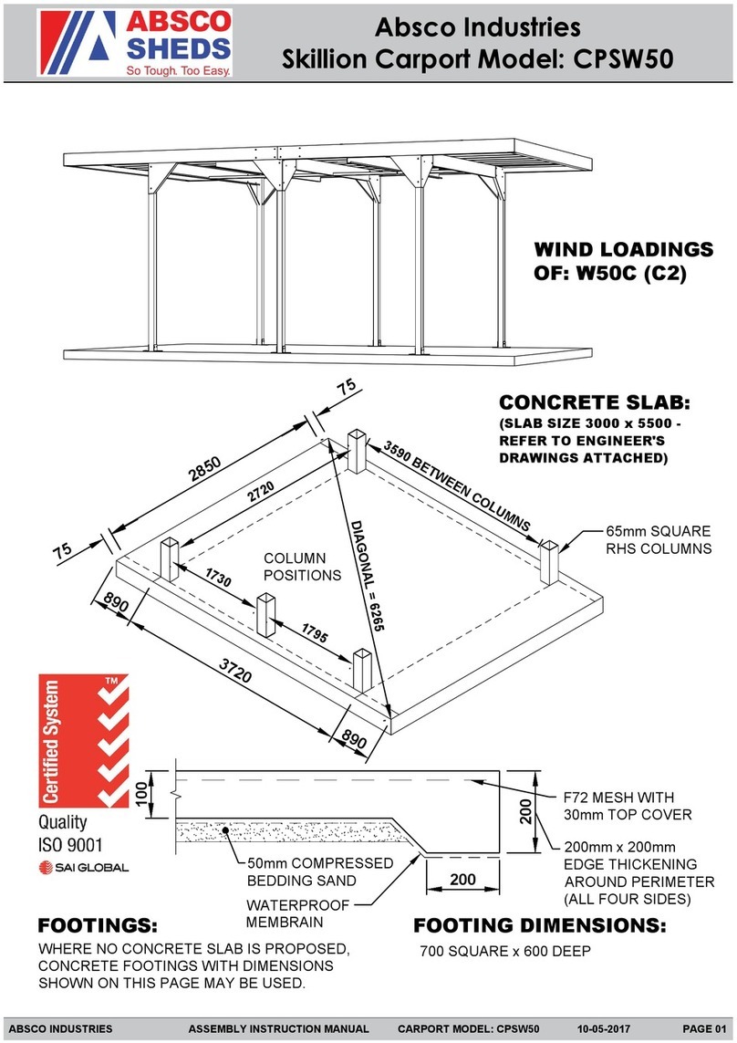 ABSCO SHEDS CPSW50 Installation guide