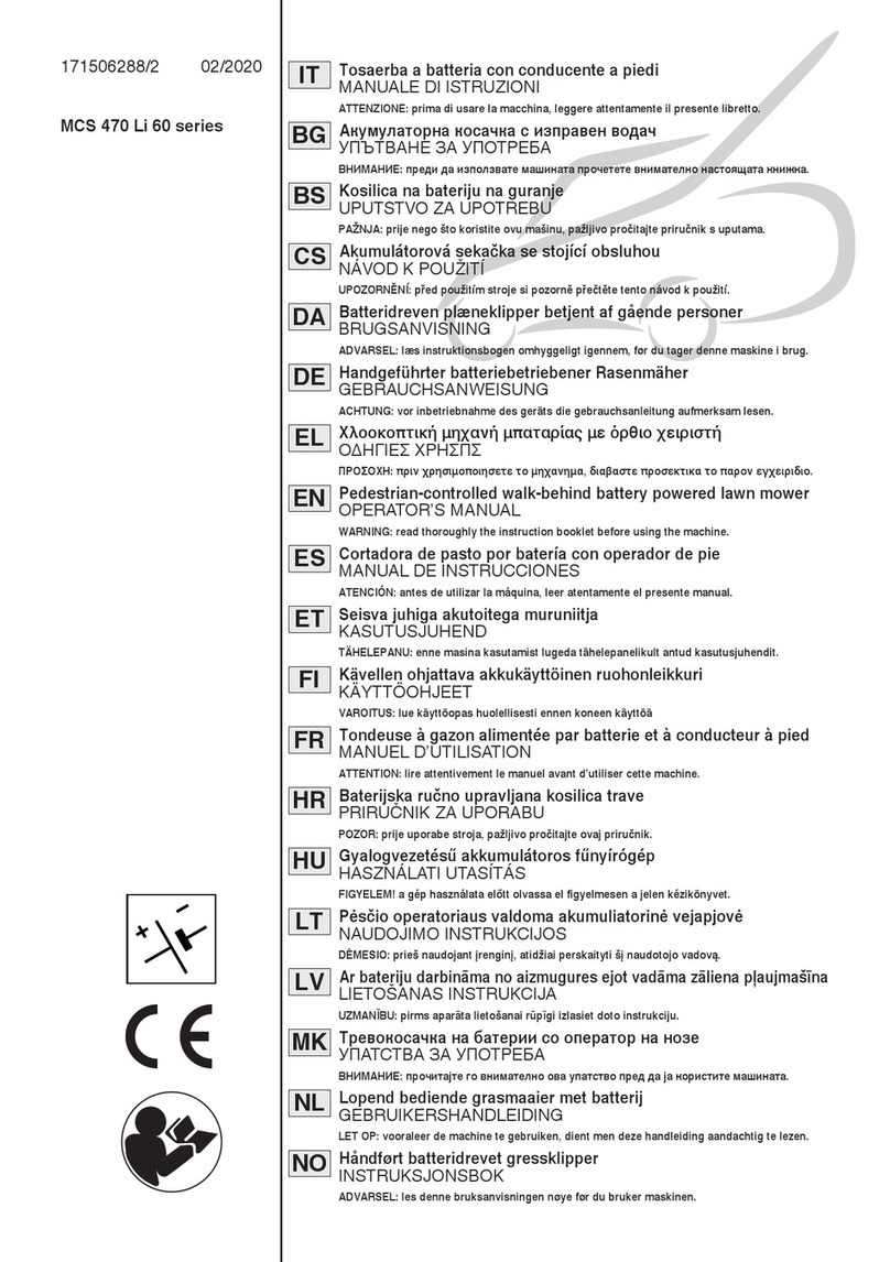 ST MCS 470 Li 60 Series Operator's manual