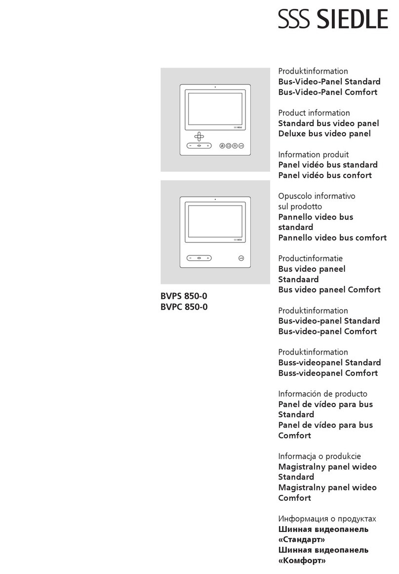 SSS Siedle BVPS 850-0 manual