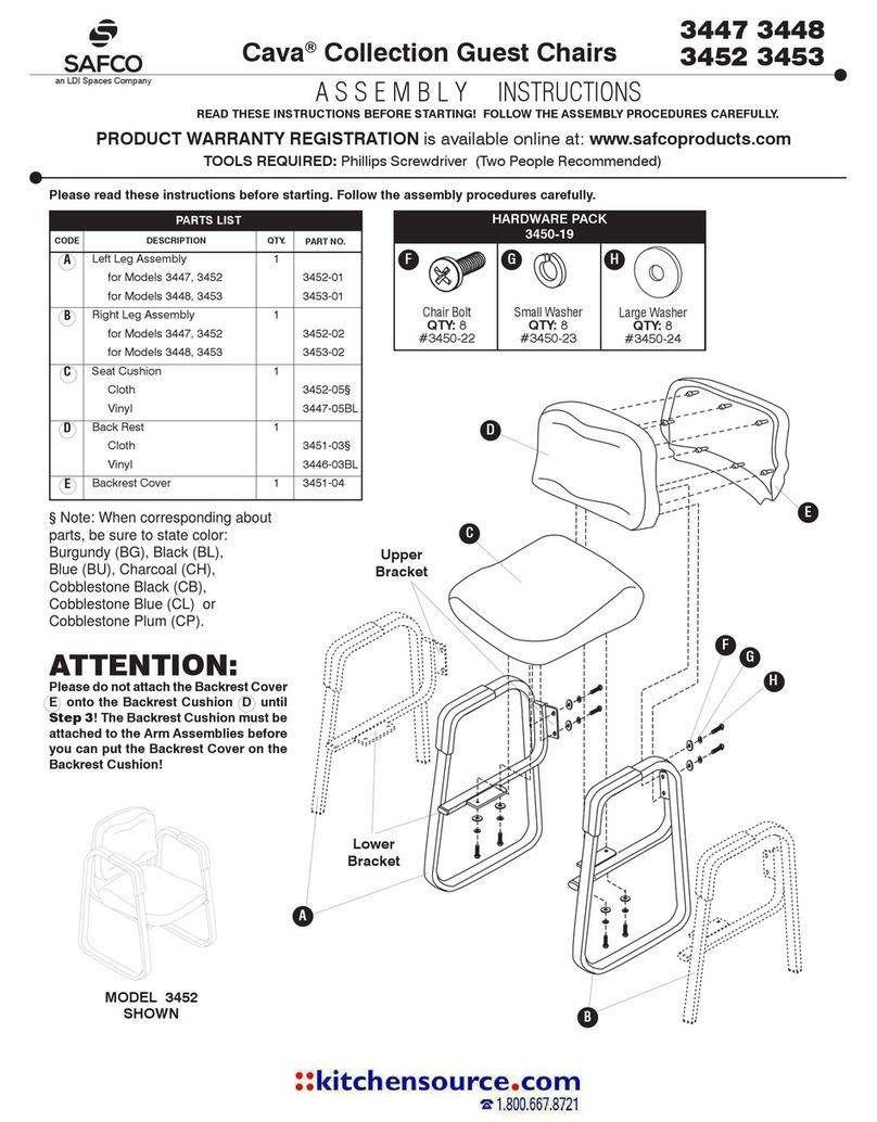 Safco Cava 3447 Assembly instructions