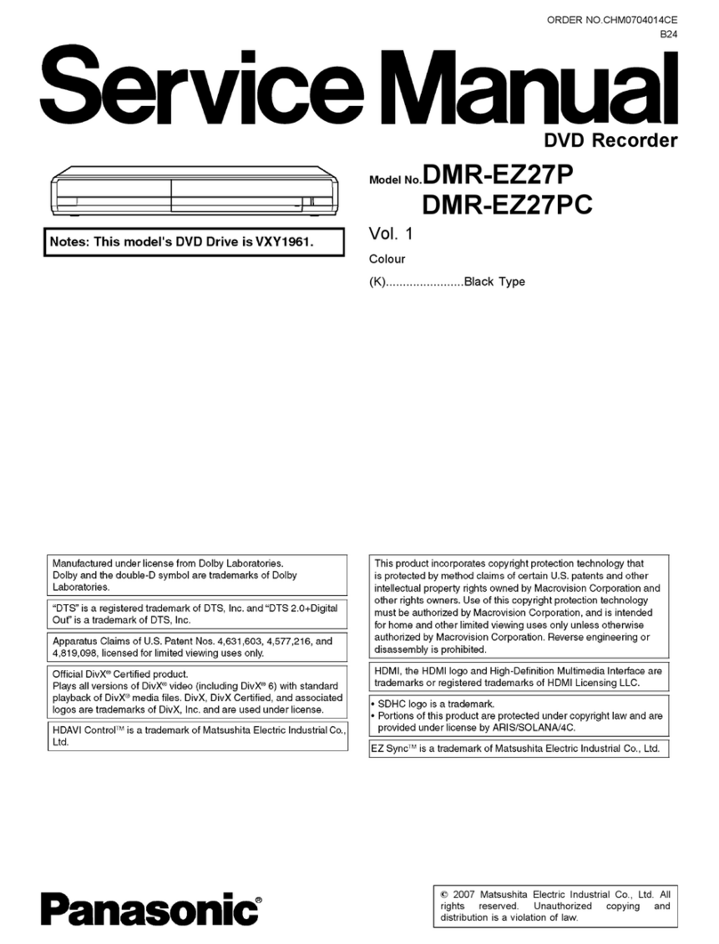 Panasonic DMR-EZ27P Service manual