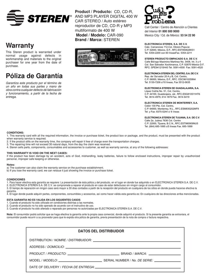 Steren CAR-090 instruction manual