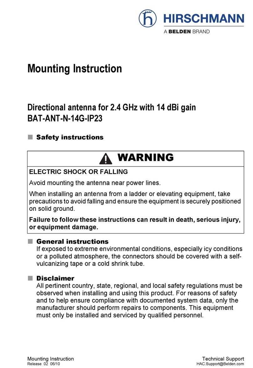 Belden Hirschmann BAT-ANT-N-14G-IP23 Mounting instruction