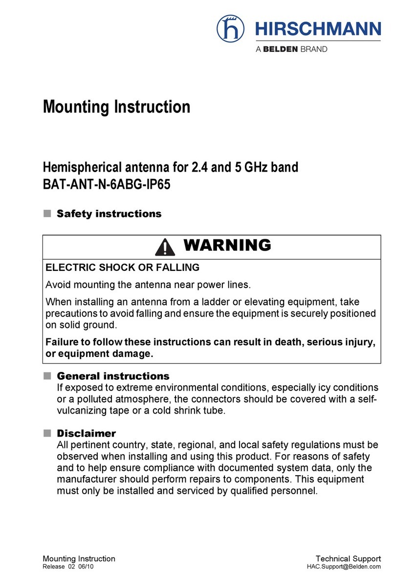 Belden Hirschmann BAT-ANT-N-6ABG-IP65 Mounting instruction Belden Hirschmann BAT-ANT-N-6ABG-IP65 Mounting instruction