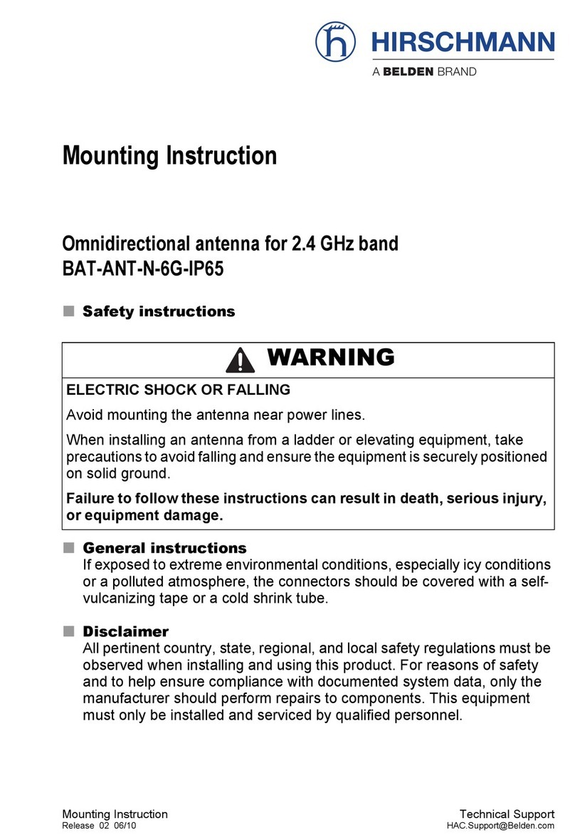 Belden Hirschmann BAT-ANT-N-6G-IP65 Mounting instruction