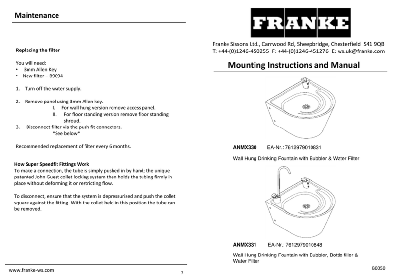 Franke ANMX330 User manual